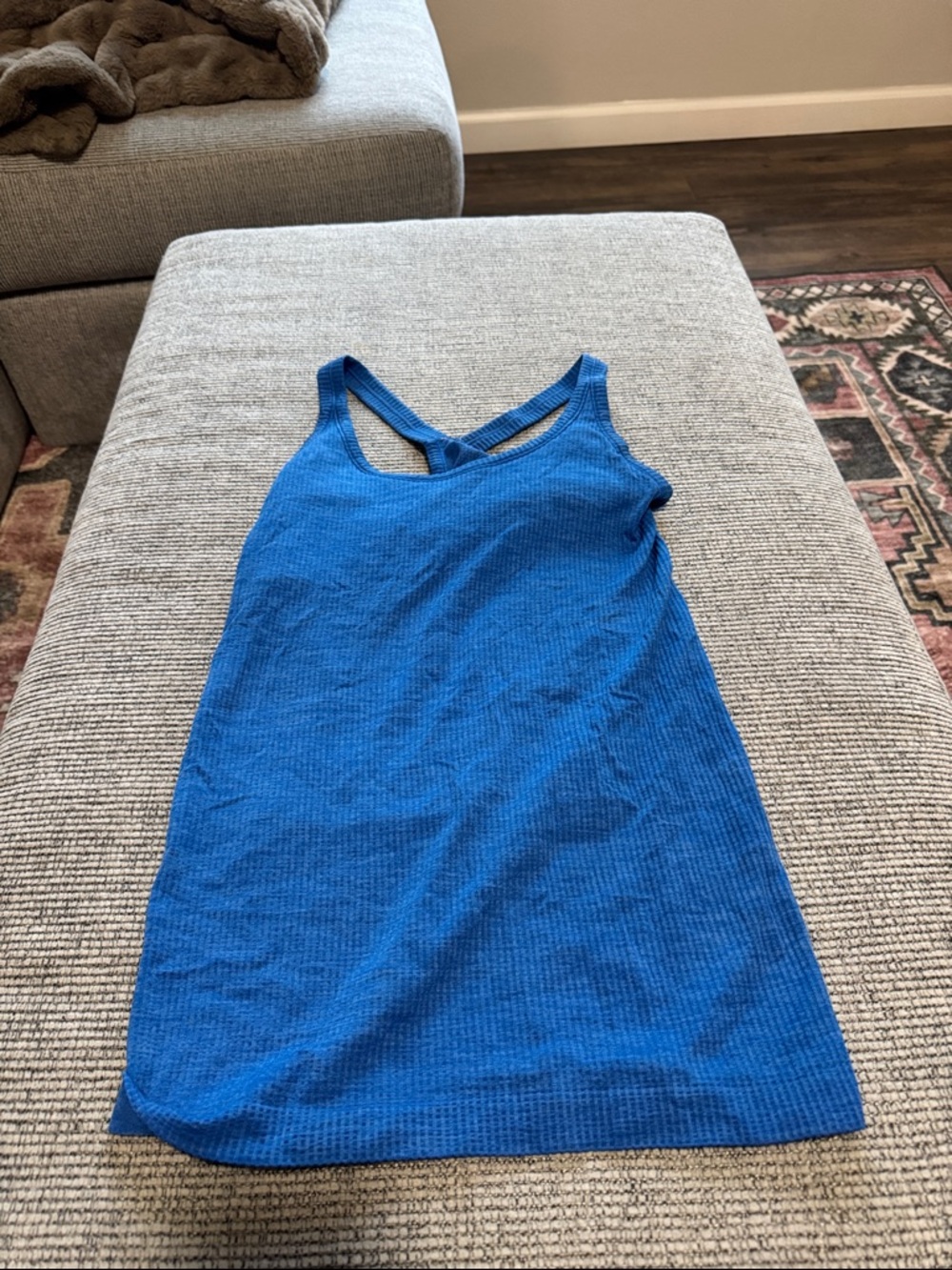 Lululemon Ebb to Street Racerback Ribbed Tank Top - Blue